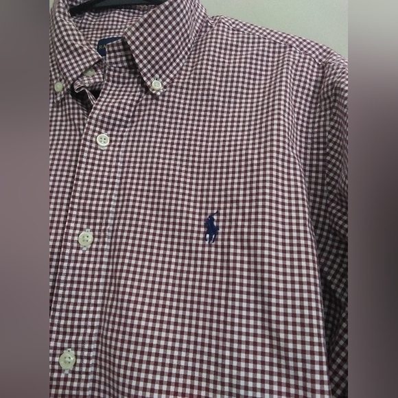 Ralph Lauren Button Up 100% Cotton Gingham Print Size Medium - Picture 3 of 5